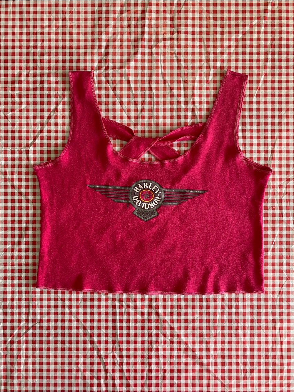 Vintage 1989 Harley-Davidson Crop Top